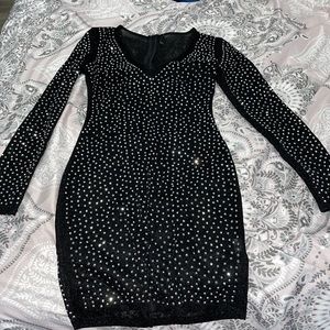 Black diamond tight dress